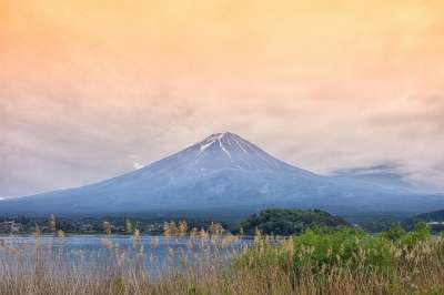 日本 山 火山 富士 天堂 自然 云 水 风景秀丽的 看法