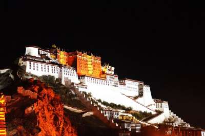 西藏 拉萨 夜景 布达拉宫 摄影 神圣 旅行 信仰 西藏 拉萨