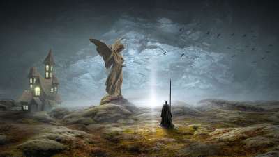 幻想 神秘 景观 童话 浪漫的 魔术 神秘主义 情绪 蒙太奇