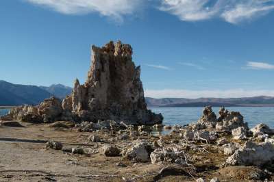 单核细胞增多症 湖 加利福尼亚州 美国 凝灰岩 景观 风景 盐湖