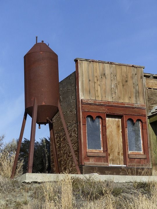Deadman 牧场 古老的 建筑物 木制的 洋气 狂野的西部 鬼城
