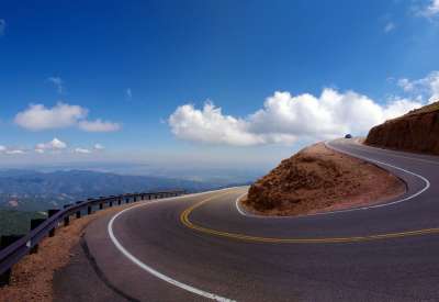 派克斯峰高速公路 山 路 派克峰 科罗拉多州 景观 旅行 高速公路