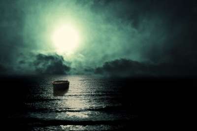景观 海 夜 反射 月亮 亲爱的 云 巴萨