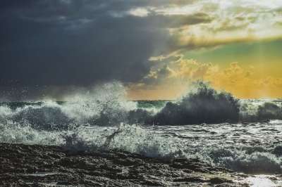波浪 海滩 自然 冬天 季节 天空 云 海景 海洋 海 风暴