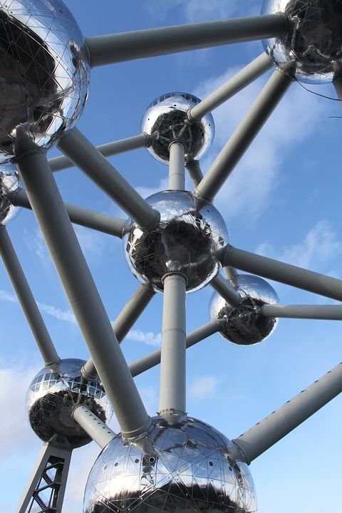 结构 建造 结构体 城市的 铁 Atomium 布鲁塞尔 比利时