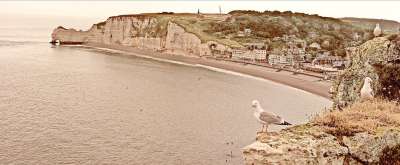 Etretat 海 法国 诺曼底 假期 去旅行 港口 渔村