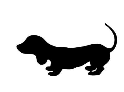 狗 腊肠犬 小狗 可爱的 动物 宠物 犬类 黑色的 轮廓 艺术