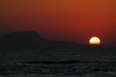 克里特岛 日落 希腊 假期 黄昏 情绪 太阳和大海 海洋