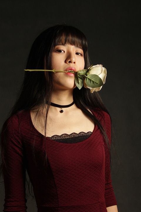 型号 女人 美女 花 室内