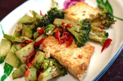 素食 韩国食品 韩国料理 豆腐 烹饪 小菜 蔬菜 食物摄影