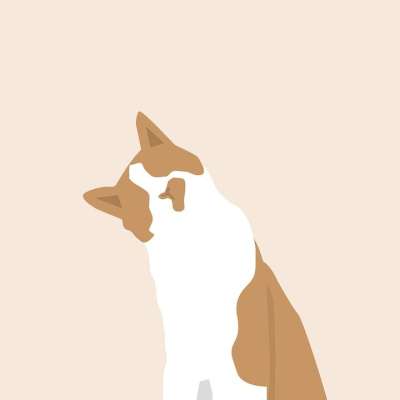 猫 卡通猫 卡通动物 墙体艺术 墙印 动物 卡通小猫 可打印