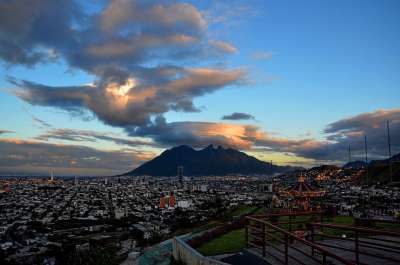 蒙特雷 云 塞罗 山 天空 景观 日落 墨西哥 户外 奥西帕多