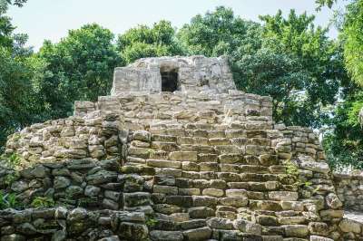 墨西哥废墟 坎昆 Xcaret 墨西哥 古老的 旅行 地标 考古的