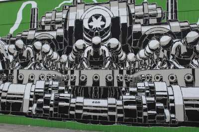 壁画 莱科 街头艺术 工人 工厂 异化