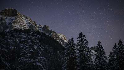 星空 山 景观 星星 夜空 空间 天堂 宇宙 夜晚 自然