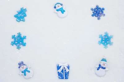 边境 冬季边境 雪 雪花 雪人 边缘 框架 文本边框 设计
