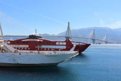 桥 希腊 里约Andirrio桥 景观 建筑学 天堂 海湾的帕特莫斯