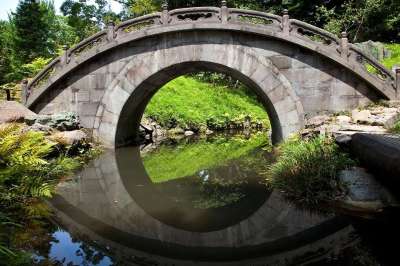 桥 日本人 花园 禅 东方的 景观 水 装饰