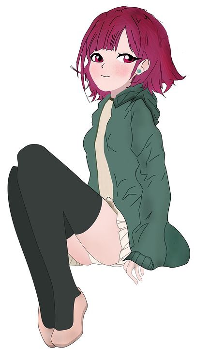 漫画 动漫 女士 女孩 女学生 卡通人物 可爱的 美丽的 性感的