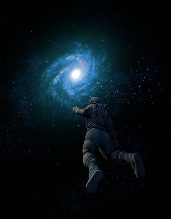 星系 宇航员 空间 星星 宇航服 人的 徘徊 驱动器 滑动