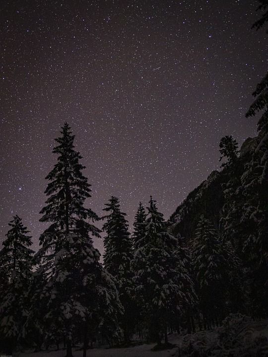 星空 山 景观 星星 夜空 空间 天堂 宇宙 夜晚 自然