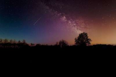 轮廓 日落 星空 星星 夜晚 夜间拍摄 宇宙 银河 景观 自然
