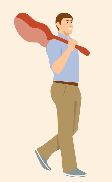 音乐家 吉他 卡通人物 主意 保持 男人 年轻 快乐的 使满意