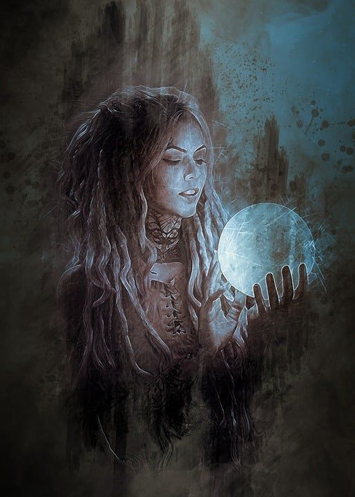 女士 水晶球 摄影艺术 女性 魔法 神秘 Orbuculum 神奇