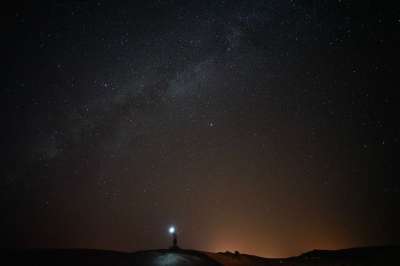 沙漠 星空 夜晚 天空 星系