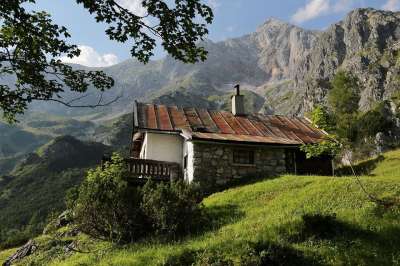 山 高山小屋 奥地利 阿尔姆胡特 阿尔卑斯山 狩猎小屋 景观 自然