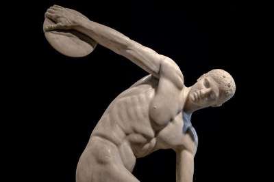 雕像 Discobole Discobolus 雕塑 运动员 运动的