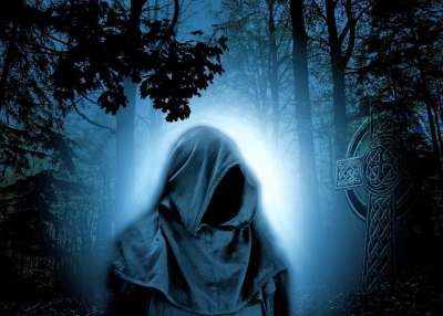 森林 魔术师 夜晚 气氛 童话 秘密 情绪 神秘主义 魔术