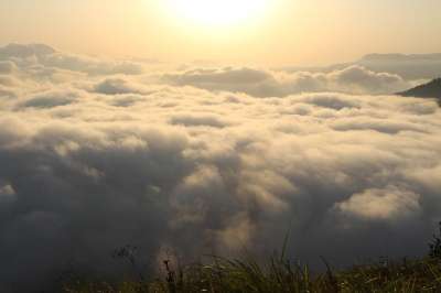 云 天空 云大海 日出 山