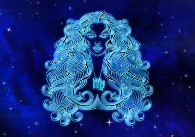 星座 处女 星座运势 设计 占星术 解释 天堂 发光 背景