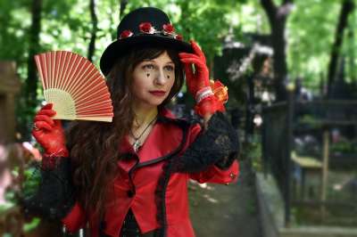 哥特 Cosplay 维多利亚时代的风格 公墓 Zabroski