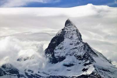马特宏峰 采尔马特 阿尔卑斯山 瑞士 冬季 小径 雪 山 冰