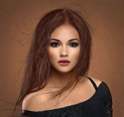 女孩 女士 肖像 美丽的 美丽 化妆品 数字 棕色的美女