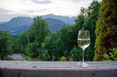 上萨尔茨堡 葡萄酒 下班时间 全景 一杯酒 风格 情绪 餐厅