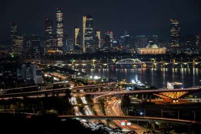 汉城 建筑 城市 夜景 体系结构 路 桥