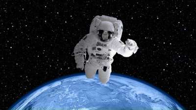 航天服 宇航员 世界 地球 行星 空间观 蓝色的 空间 宇宙