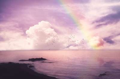 幻想 景观 海 亲爱的 云 彩虹 哥斯达黎加 彩虹 彩虹 彩虹
