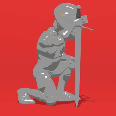 骑士 卡通片 战士 斗争 盔甲 战斗机 士兵 特点 3D