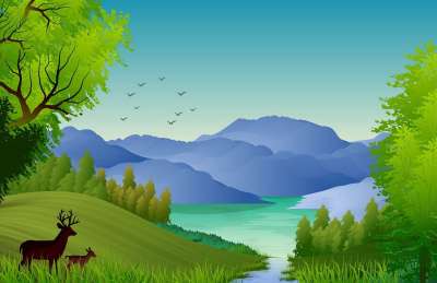 插图 景观 自然 背景 墙纸 设计 画 艺术 植物 山 天空