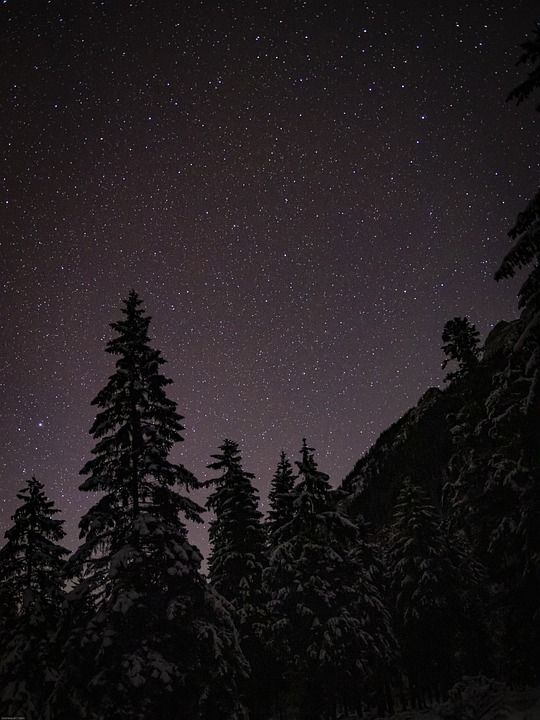 星空 山 景观 星星 夜空 空间 天堂 宇宙 夜晚 自然
