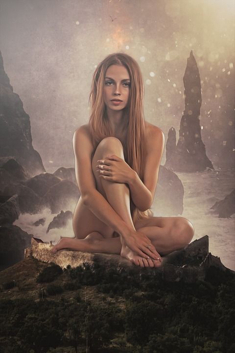 幻想 肖像 幻想肖像 女性 女士 女孩 年轻 美丽 模型 裸体