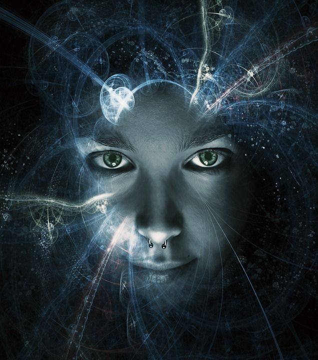 幻想 肖像 幻想肖像 脸 黑暗的 辉光 女士 女孩 年轻 美丽