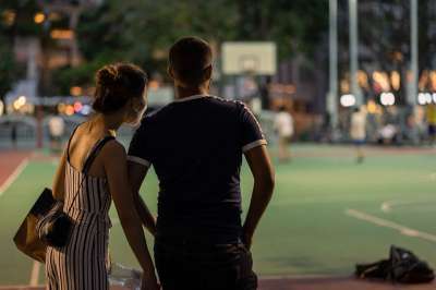 夫妻 爱 约会 男人 女士 香港邮政 夜晚 城市 街道