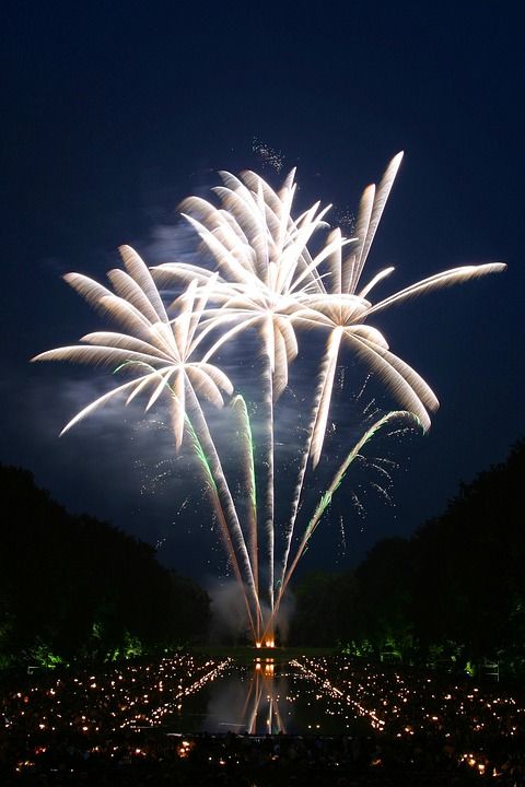 明亮的 庆典 颜色 晚上 爆炸 节日 焰火 烟花 光 夜晚
