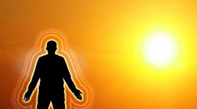 墙纸 光环 太阳 冥想 日落 平衡 轮廓 阳光 金子 人的