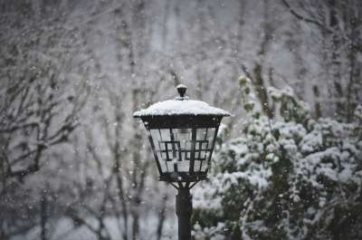 灯笼 灯 庭院灯 灯光 雪 雪花 冬天